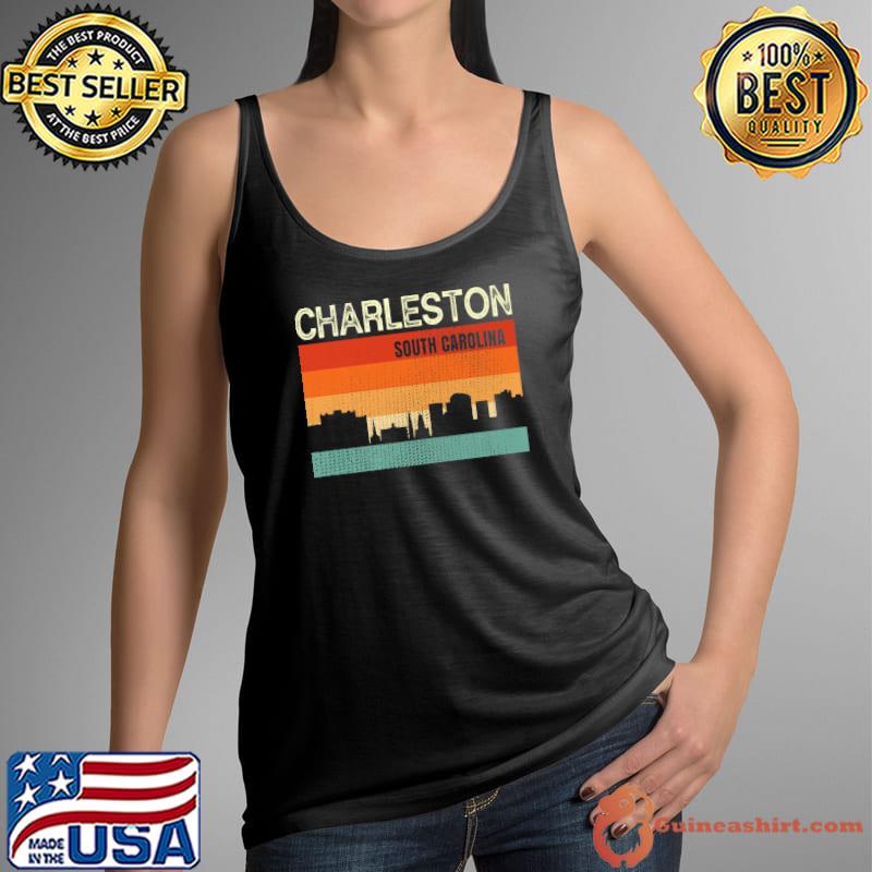 Charleston South Carolina Town Skyline Vintage T-Shirt Tank Top
