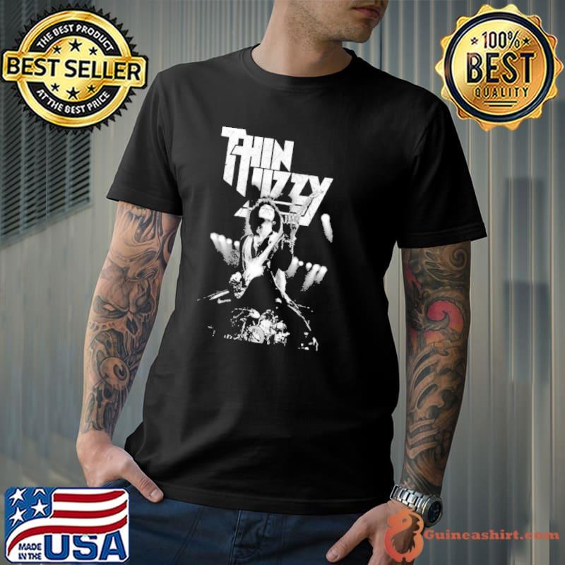 Cibolow goodl black and white art thin lizzy classic shirt