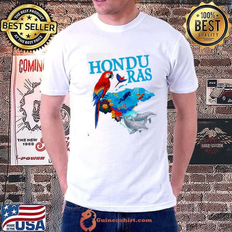 Cool design tourist map Honduras classic shirt