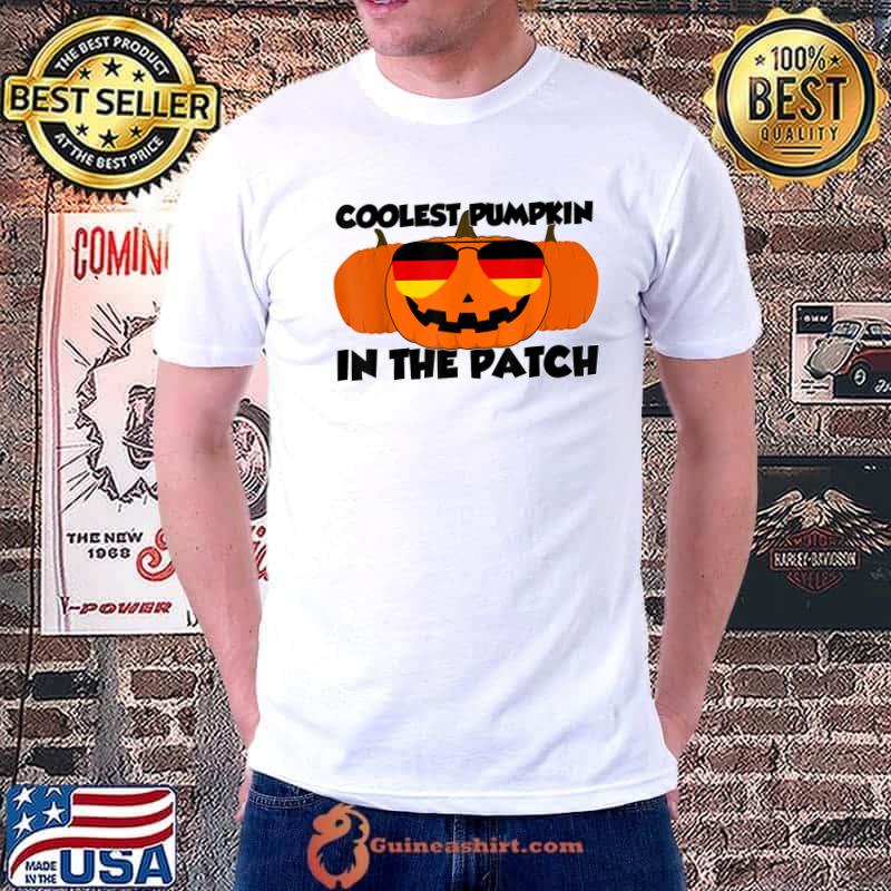 Coolest Pumpkin In The Patch Halloween Germany Glasses T-Shirt