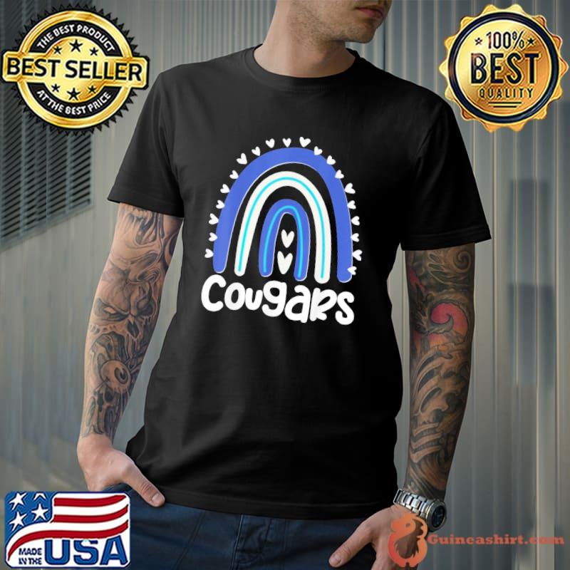 Cougars school mascot rainbow teacher lover shirt