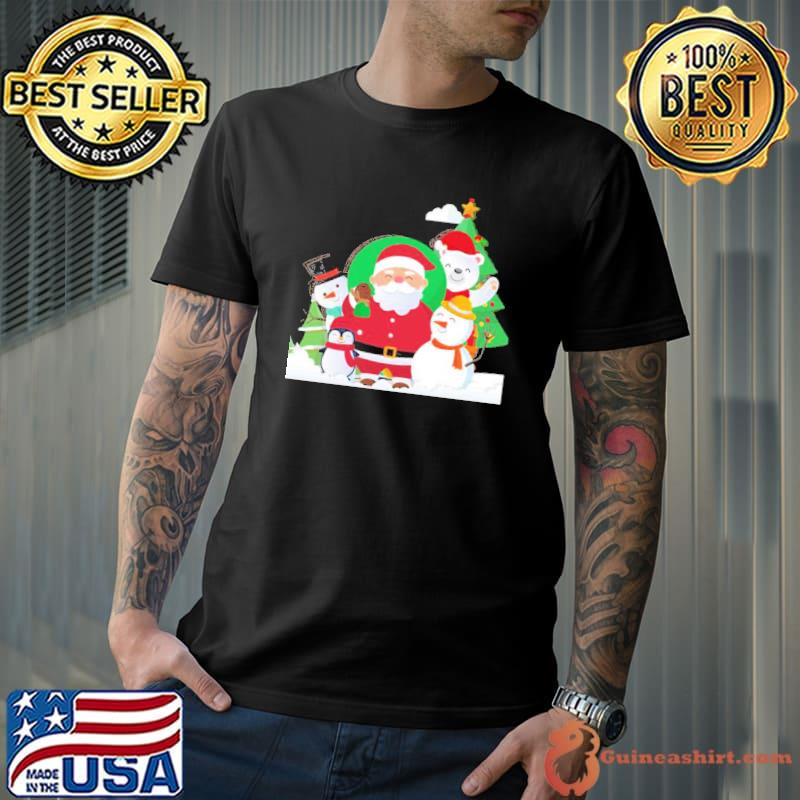 Cute kid's art happy merry christmas shirt