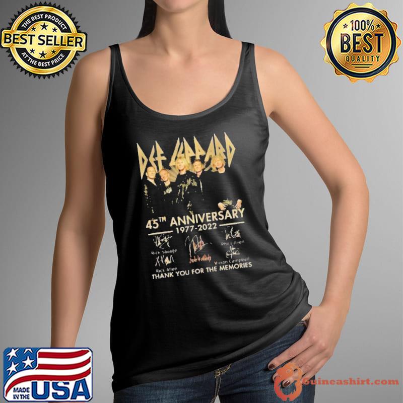 Def Leppard 45th Anniversary Thank You For The Memories Shirt Tank Top