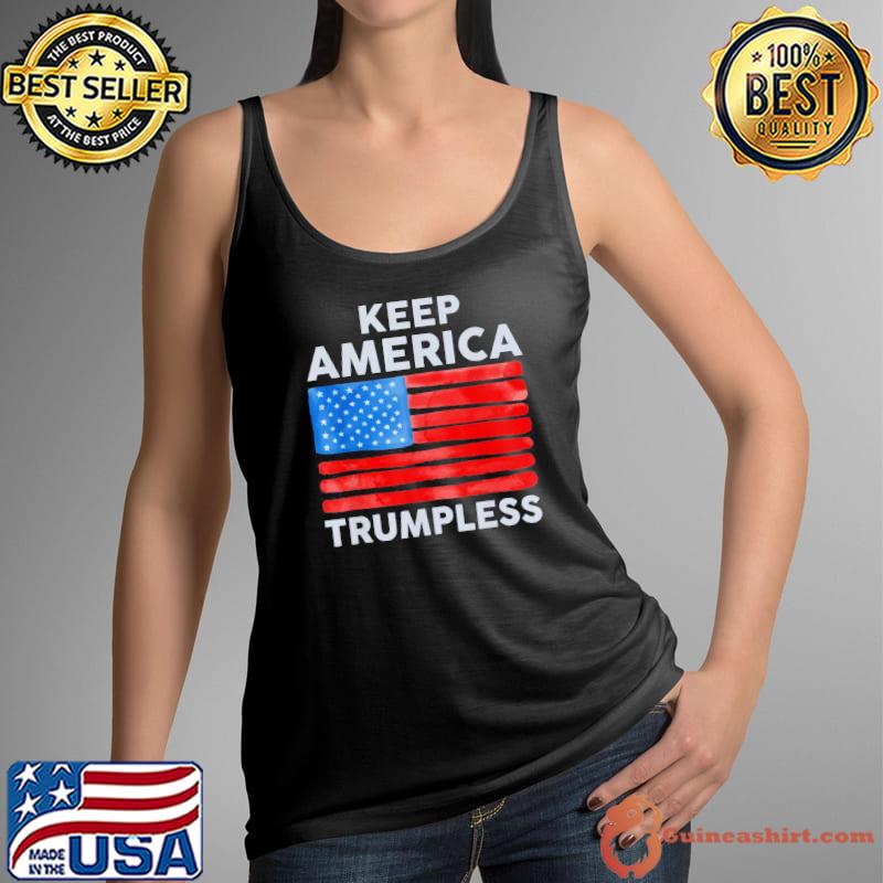 Donald Trump keep America trumpless 2024 us flag s Tank Top