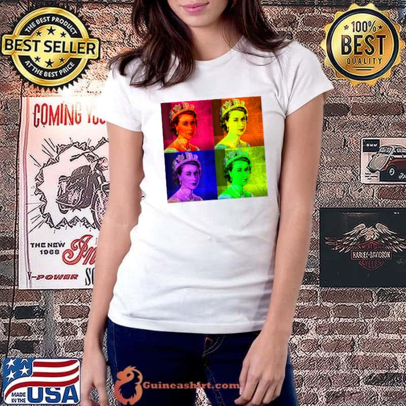 Elizabeth II British Jack Meme Colors Film T-Shirt Ladiestee