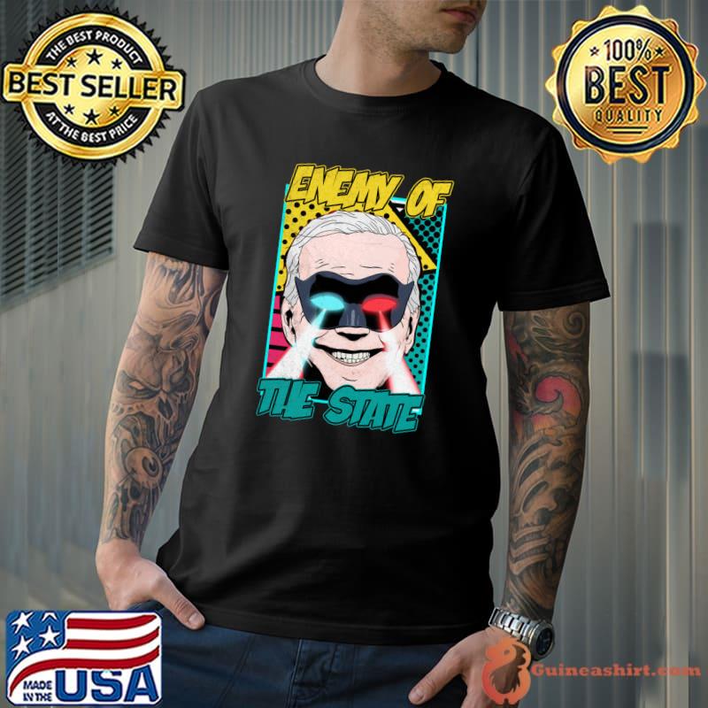 Enemy Of The State , Funny Vintage Cartoon Design Classic T-Shirt