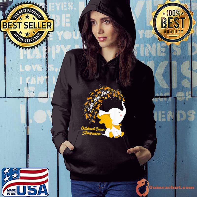 Faith hope love childhood cancer awareness gold ribbon classic s Hoodie