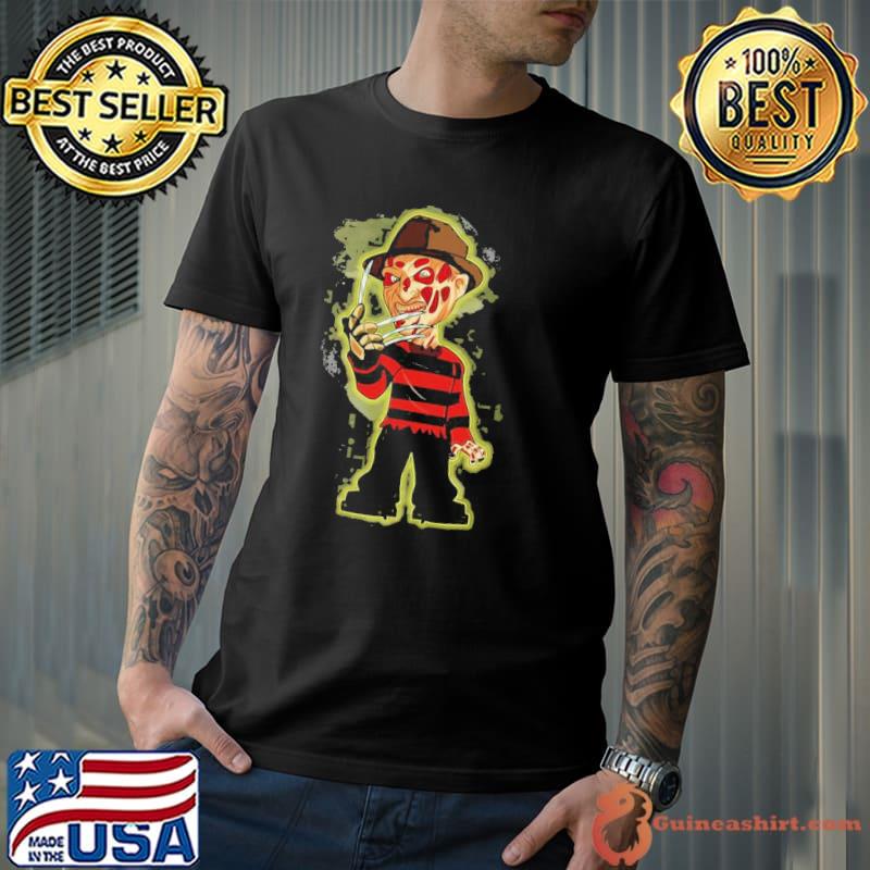 Freddy krueger halloween cartoon horror movie shirt