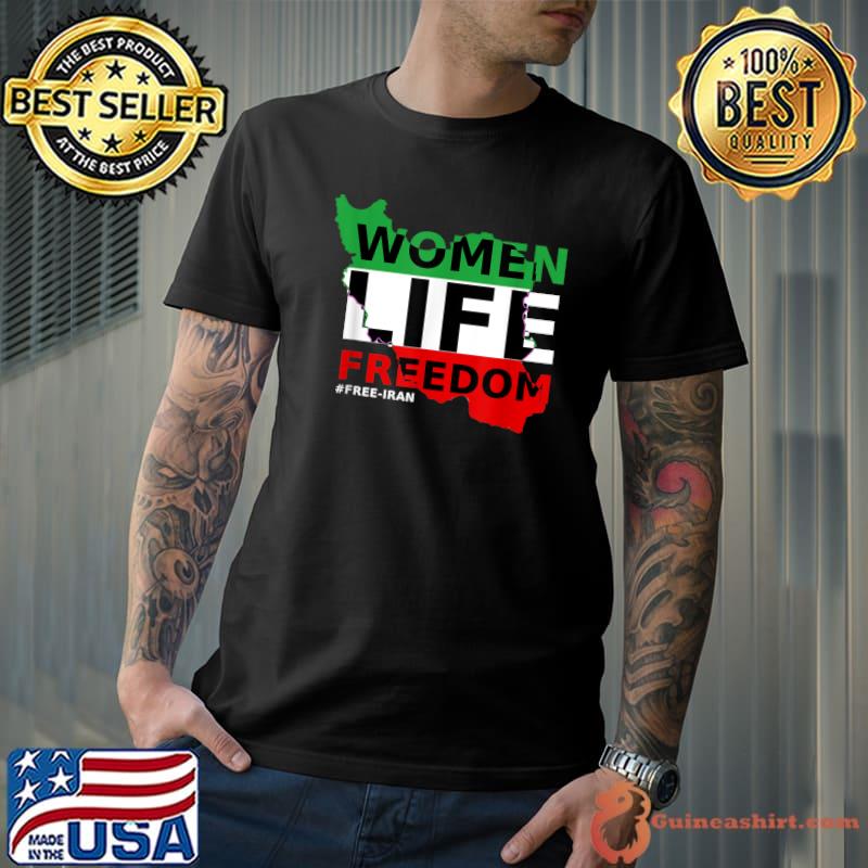 Free Iran women life freedom stand with persian women iran T-Shirt