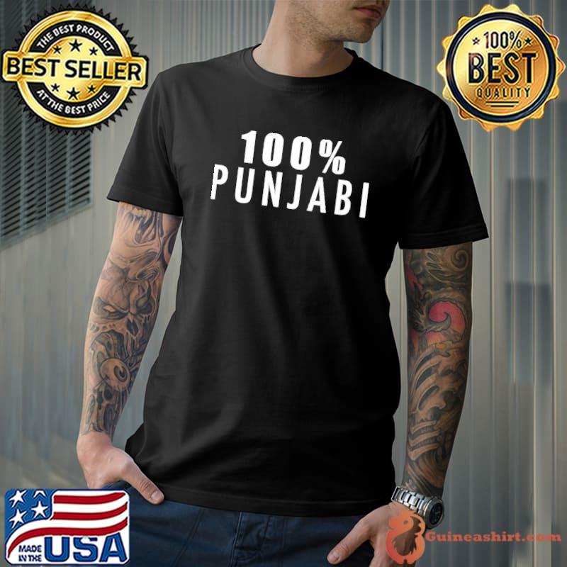 Funny 100 pure punjabI quote quality fan retro classic shirt