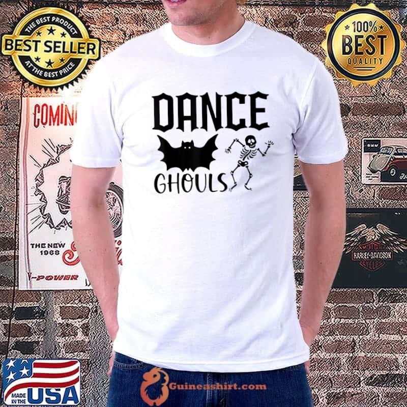 Ghouls Dance Of Death Macabre Skeleton Bat Halloween T-Shirt