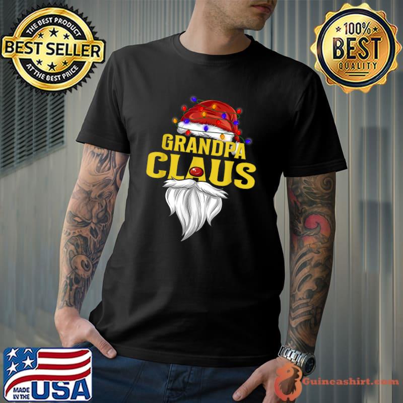 Grandpa Claus Lights Christmas Pajama Family Matching Xmas T-Shirt