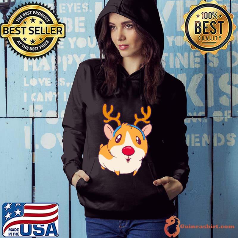 Guinea pig with antlers christmas reindeer s Hoodie