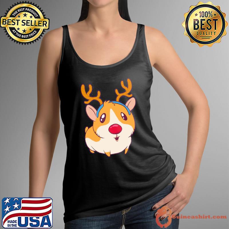 Guinea pig with antlers christmas reindeer s Tank Top
