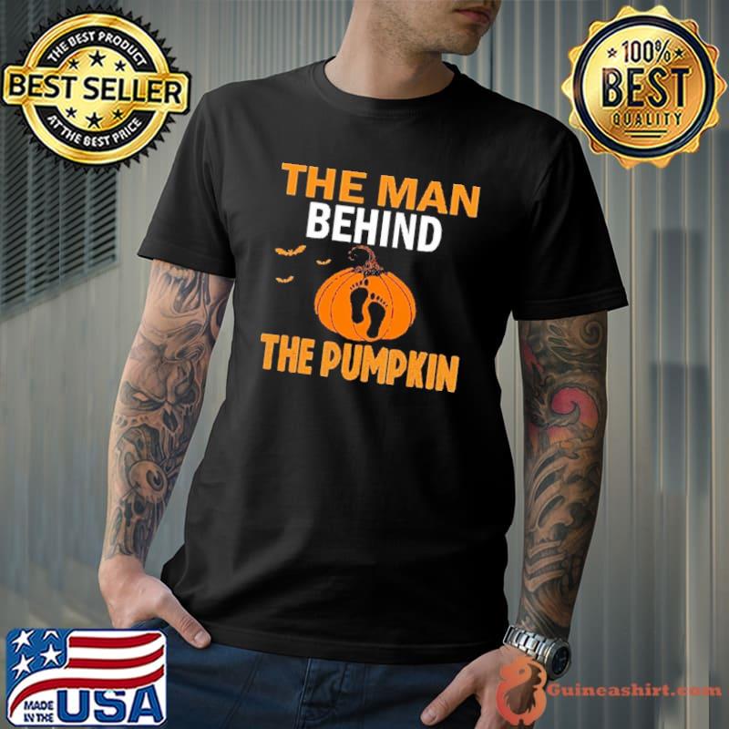 Halloween pumpkin the man behind two footprints great pumpkin shirt