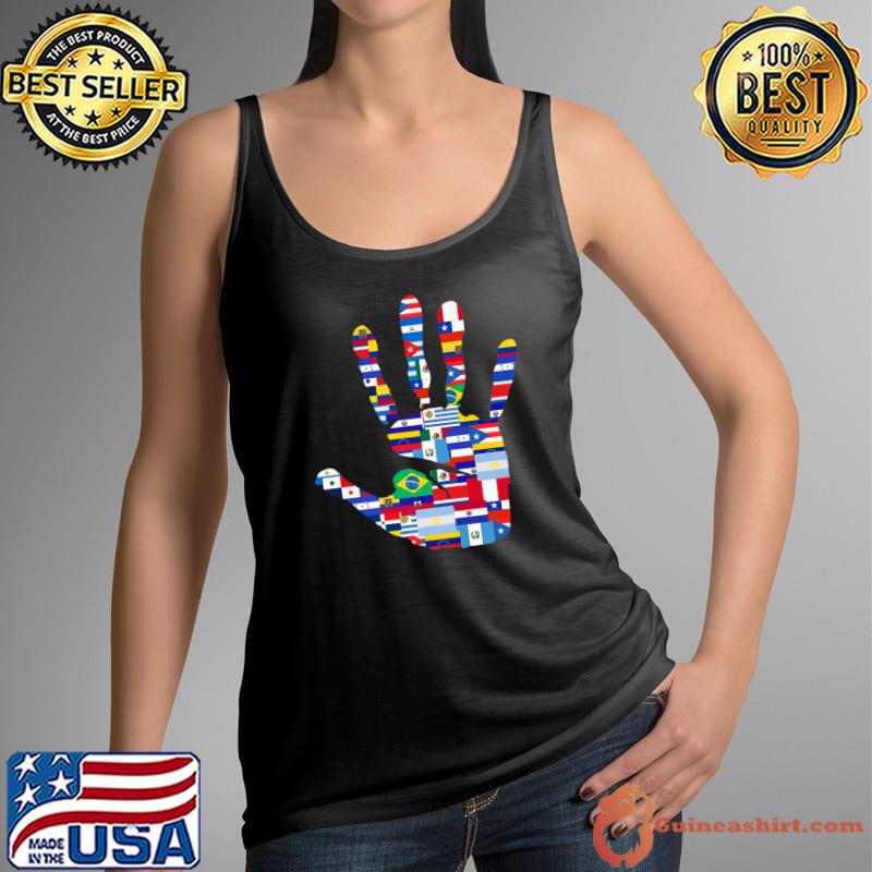 Hispanic Heritage Month Flags Hands Kids Girl Toddler Latino Premium T-Shirt Tank Top