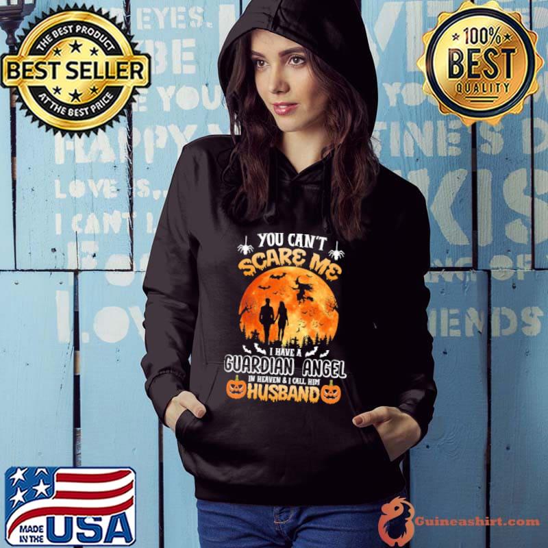 I Have A Guardian Angel In Heaven & I Call Him Husband Halloween Shirt Hoodie