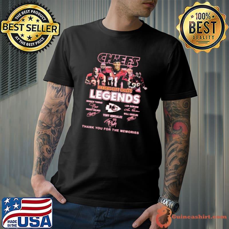 Kansas city chiefs legend thank for memories signatures shirt