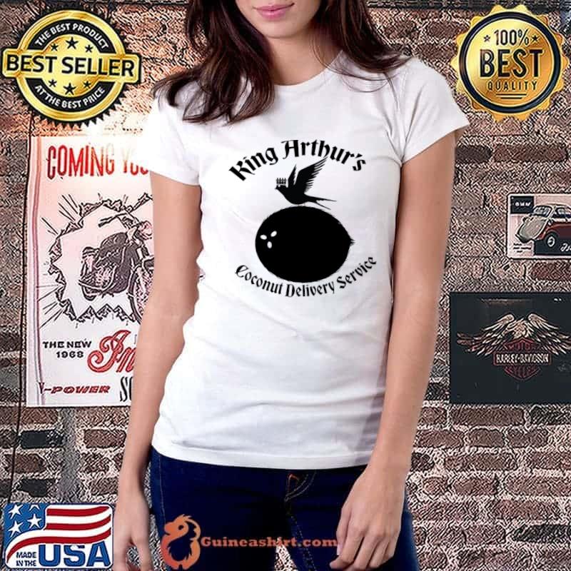 King Arthur's Coconut Delivery Service Bird T-Shirt Ladiestee