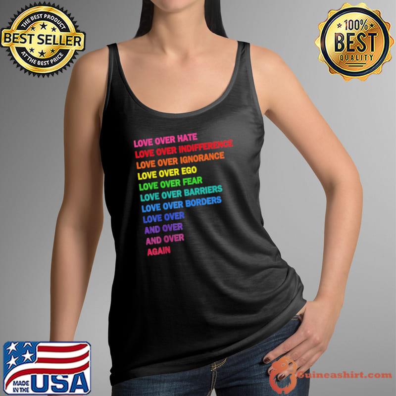 Love over hate love over indifference LGBT classic s Tank Top