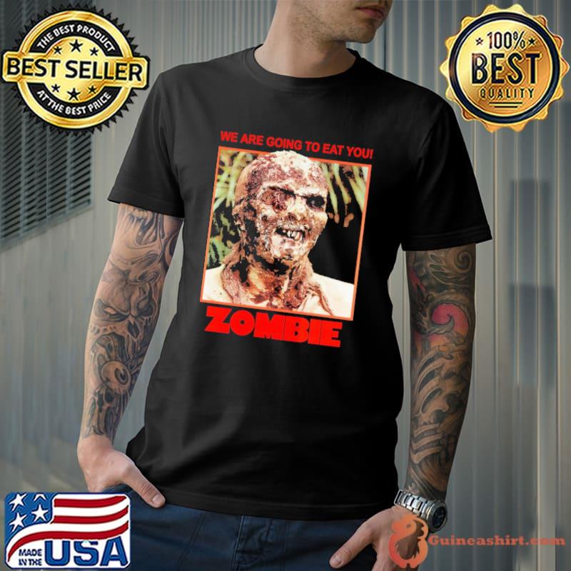 Lucio fulcis zombie horror movie mens black classic shirt
