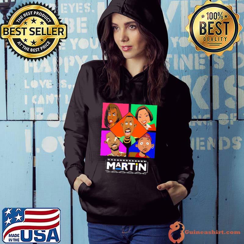 Martin TV show cartoon mens black white gray navy s Hoodie