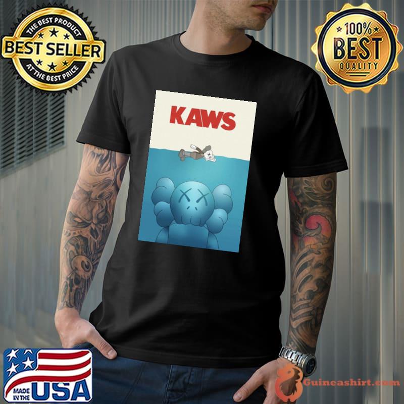 Monster in the deep sea iconic movie 1975 jaws inspired design shirt