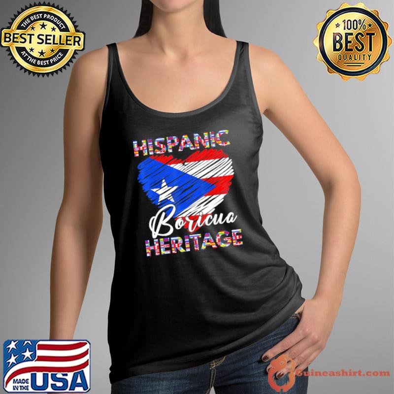 National hispanic heritage month puerto rico flag boricua s Tank Top