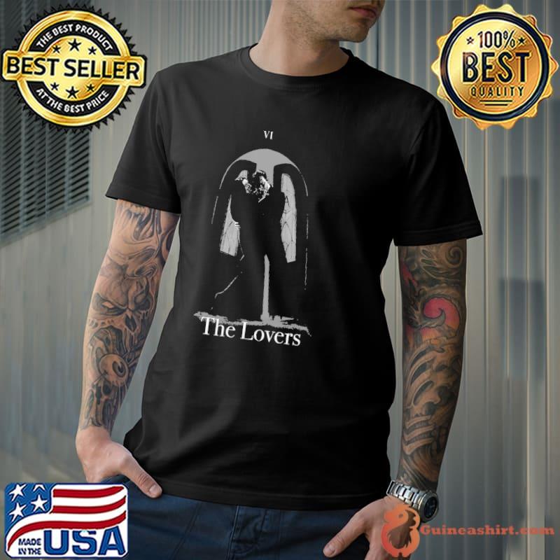 Nerdy tarot cards vI the lovers morticia and gomez addamscalssic shirt