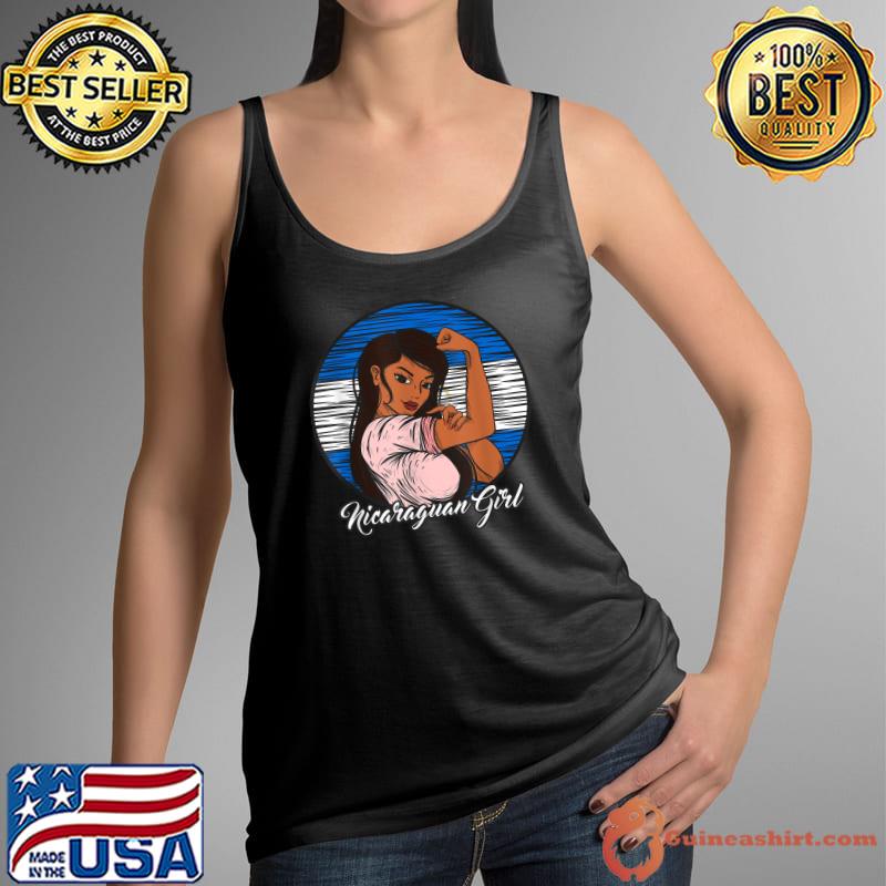 Nicaraguan Flag Nicaragua Nicaragua Girl Strong Girl T-Shirt Tank Top