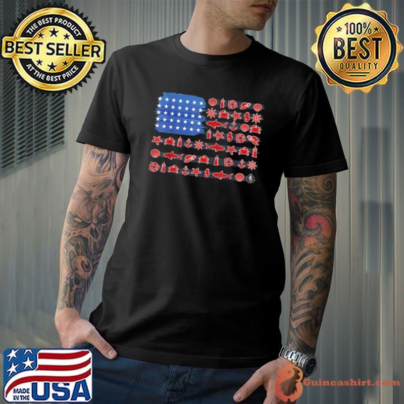 Oh Say Can You Sea! Symbol Animal Usa Flag T-Shirt