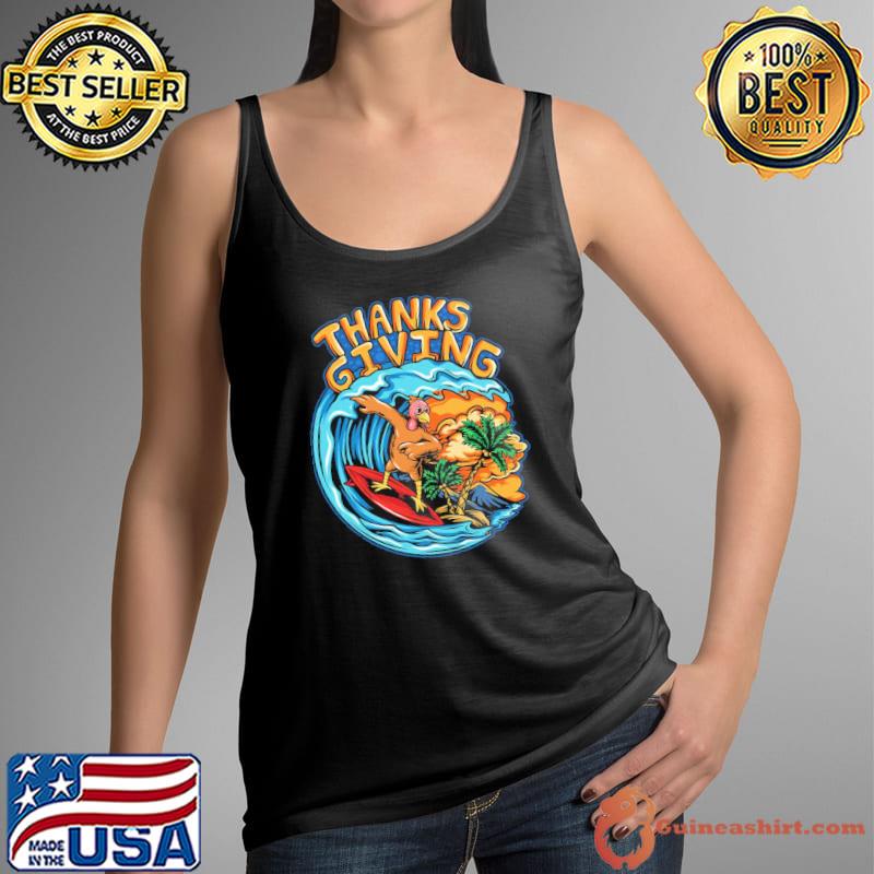 Oldschool Turkey thanksgiving surfing wave classic s Tank Top