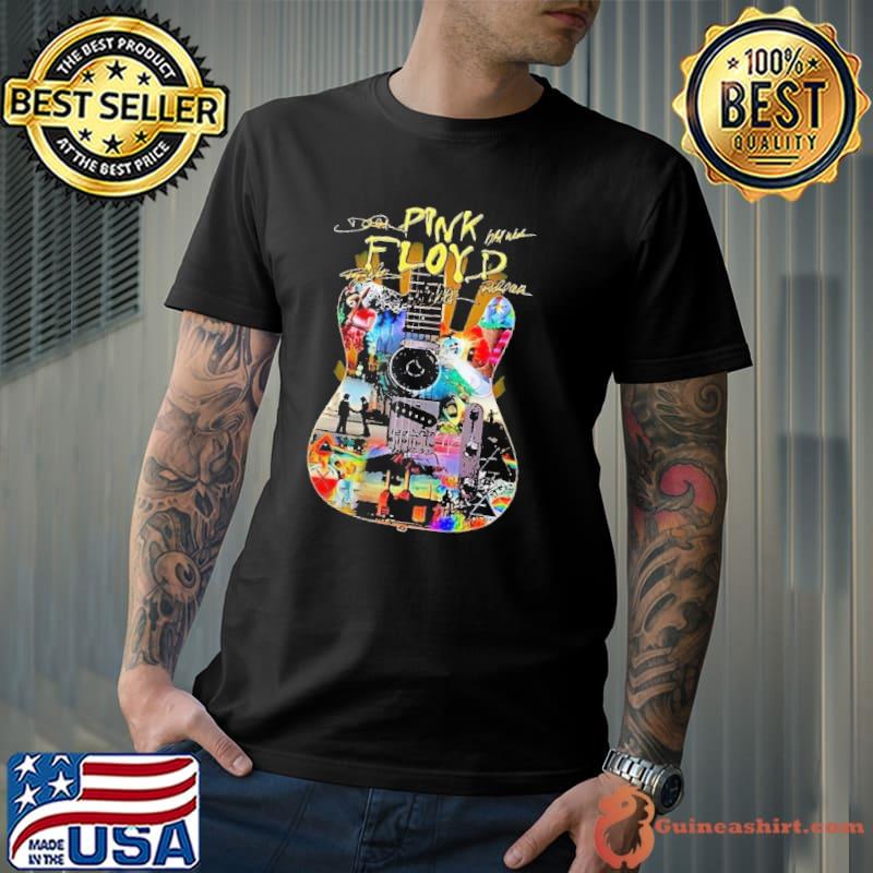 Pink Floyd Guitar Colorful Signatures Shirt
