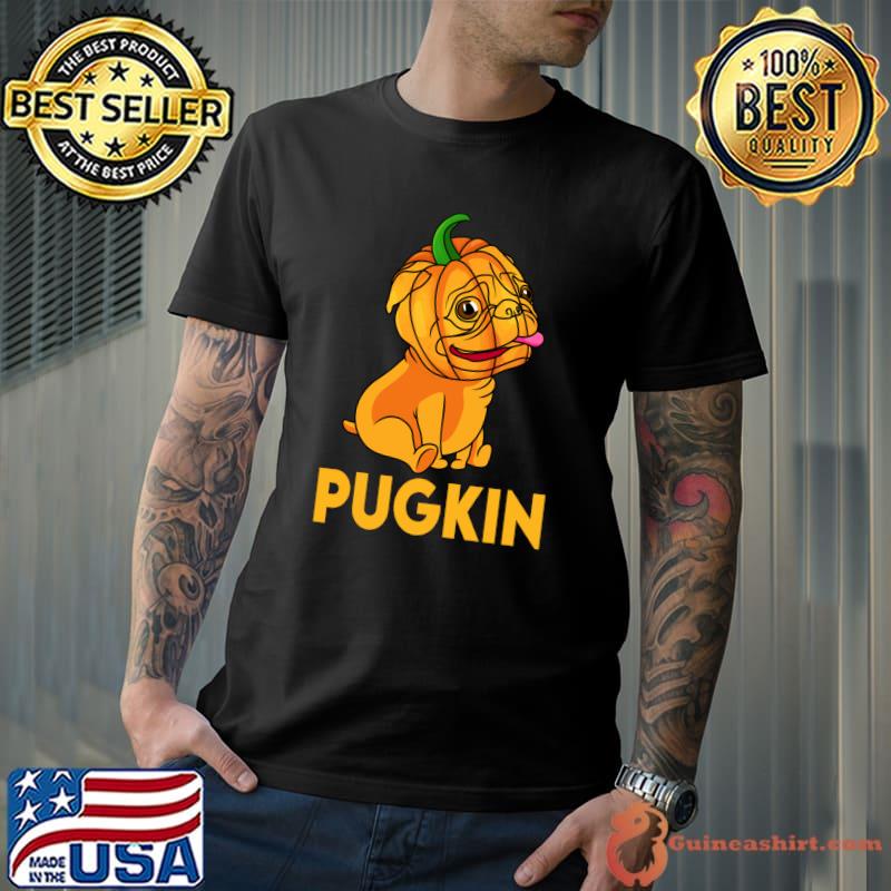 Pugkin Pug Halloween Thanksgiving Costume Pumpkin T-Shirt