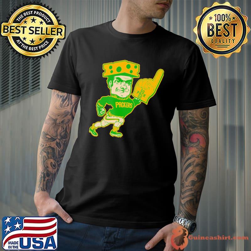 Retro style Green Bay Packers fan go pack go shirt
