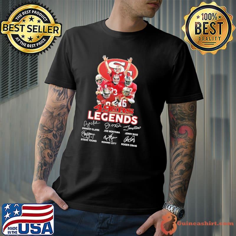 San Francisco 49ers Shirt Legends Signatures Gift - Personalized Gifts:  Family, Sports, Occasions, Trending