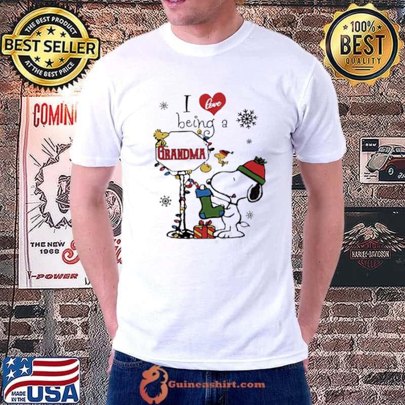 Snoopy christmas merry christmas Snoopy I love being a grandm classic shirt