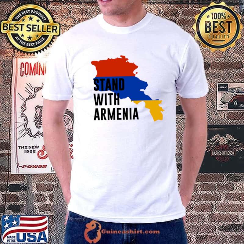 Stand With Armenia Country Colors Flag Classic T-Shirt