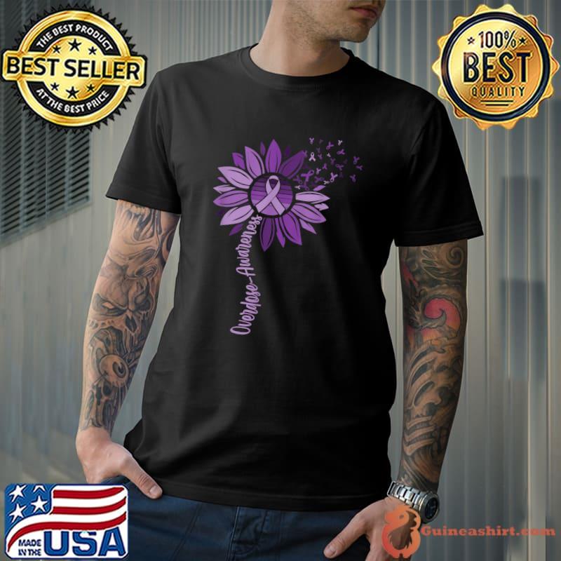 Sunflower Ribbons Overdose Awareness T-Shirt