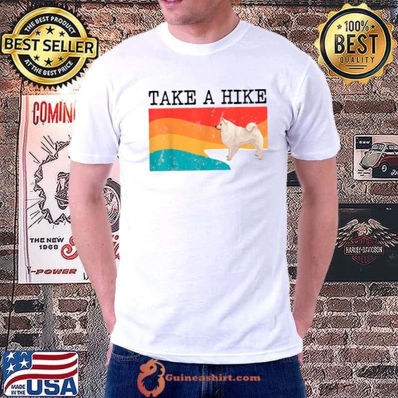 Take A Hike American Eskimo Dog Graphic Hiking Vintage T-Shirt