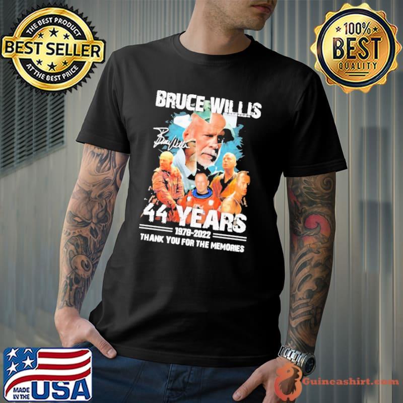 The actor brice willis 44 years signature thank you for the memories classic shirt