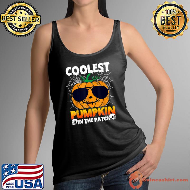 the boys halloween coolest pumpkin in the patch pumpkin kids T-Shirt Tank Top