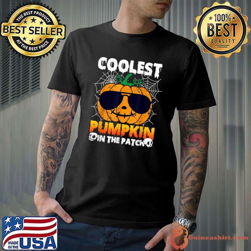 the boys halloween coolest pumpkin in the patch pumpkin kids T-Shirt