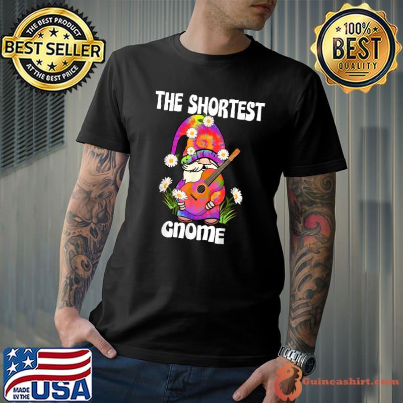 The Shortest Gnome Merry Christmas Tie Dye Pajamas Flowers T-Shirt