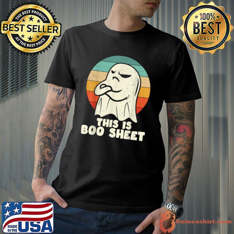 This Is Boo Sheet Ghost Retro Halloween Costume Men Women T-Shirt