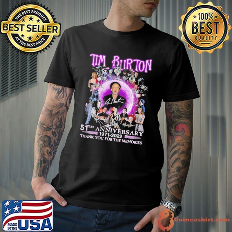 Tim Burton 51th anniversary thank for memories signatures shirt