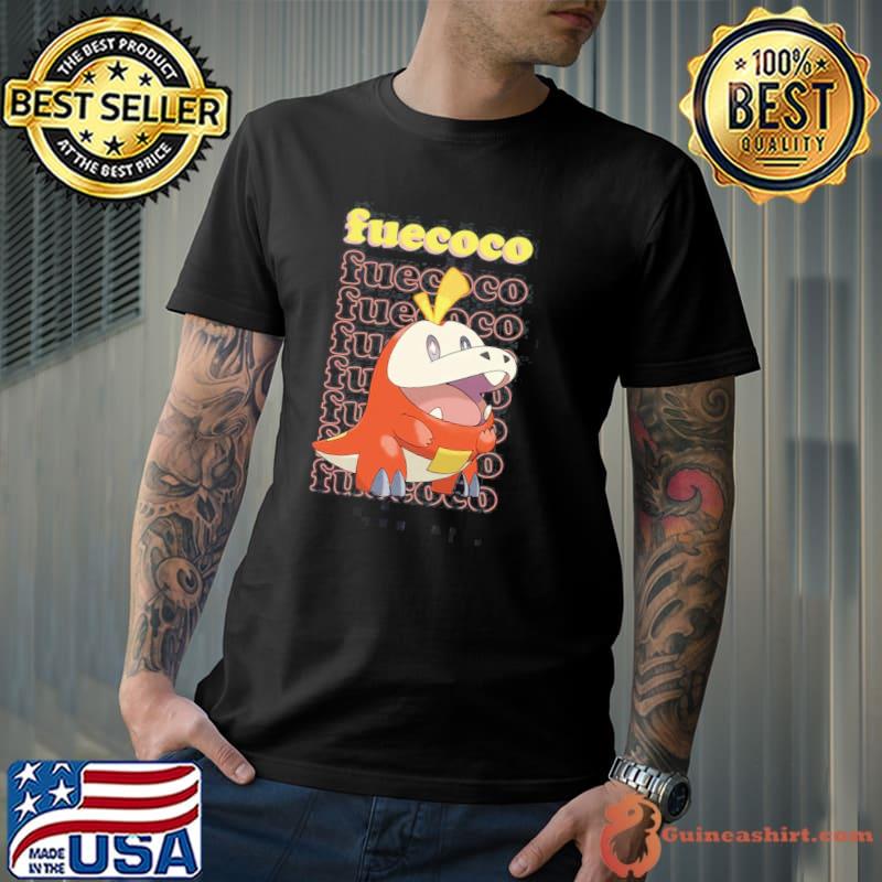 Typography fuecoco Pokemon design classic shirt