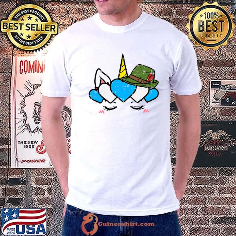 Unicorn Face Oktoberfest Cute German Bavarian T-Shirt