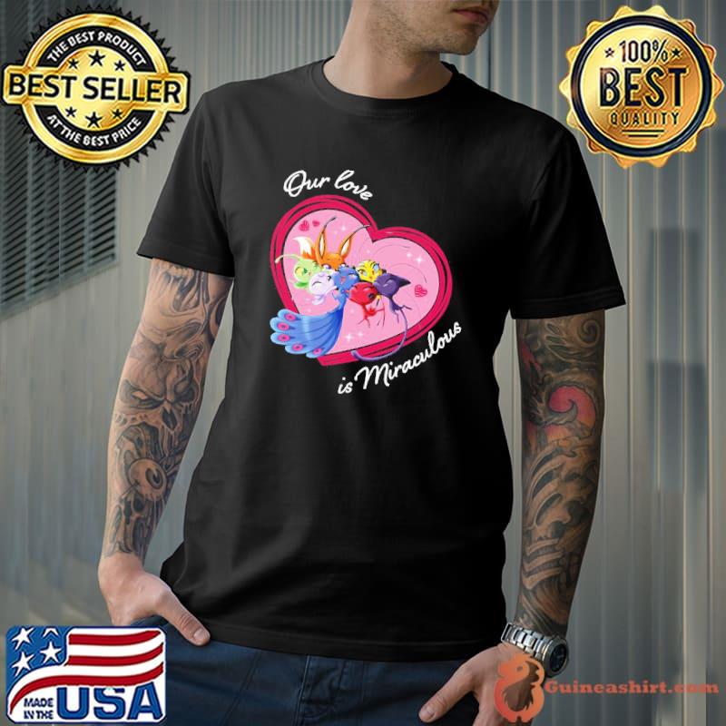 Valentine's day collection kwamis love is miraculous miraculous ladybug classic shirt