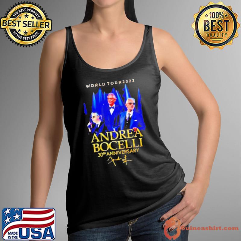 World tour 2022 andrea bocelli 30th anniversary signature s Tank Top